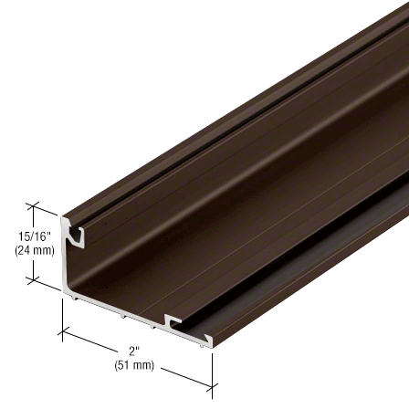 CRL-U.S. Aluminum 142522 Sash Gutter - 24'2, Dark Bronze/Black Anodized Class 1 - 300" Stock Length