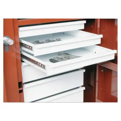 Replacement Drawer for Rolling Work Bench, 1 Drawer, 5 1/2 in D, Steel, White