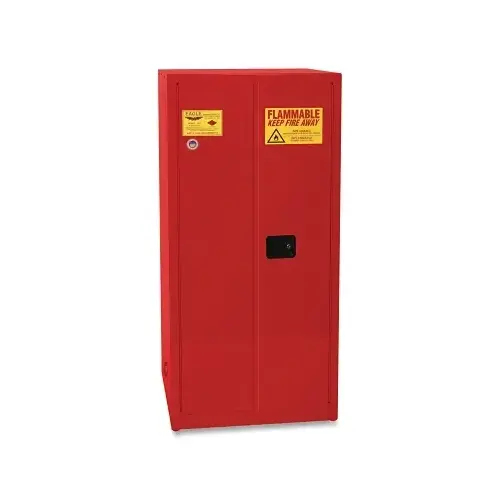 Flammable Liquid Storage Cabinet, Standard 60, Manual-Close Door, 60 gal Cap, Red Flammable Liquid Storage Cabinet, Standard 60, Manual-Close Door, 60 gal Cap, Red