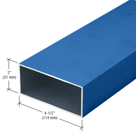 CRL-U.S. Aluminum 145071 Custom KYNAR Paint Rectangular Tube 2" x 4-1/2" - 24'-2" Stock Length