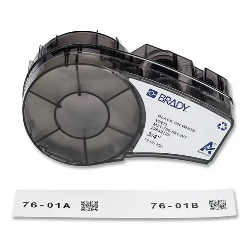 M21 Label, Repositionable Multi-Purpose Vinyl, .75 in W x 21 ft L M21 Label, Repositionable Multi-Purpose Vinyl, .75 in W x 21 ft L