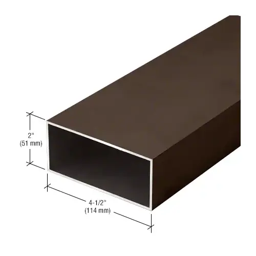 Rectangular Tube 2" x 4-1/2" - 24'-2", Dark Bronze/Black Anodized Class 1