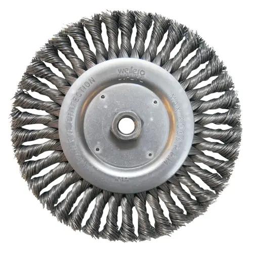 Dualife Twist Knot Wire Wheel, 8 in Dia, 5/8 Arbor, .023 Steel Wire, 38 Knots Dualife Twist Knot Wire Wheel, 8 in Dia, 5/8 Arbor, .023 Steel Wire, 38 Knots