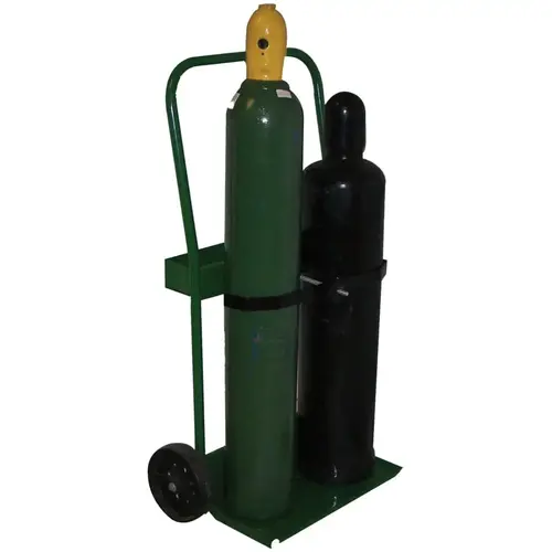 800 Series Cart, Holds 2 Cylinders, 8 in-9-1/2 in dia, 10 in Polyolefin Wheels Green 800 Series Cart, Holds 2 Cylinders, 8 in-9-1/2 in dia, 10 in Polyolefin Wheels Green