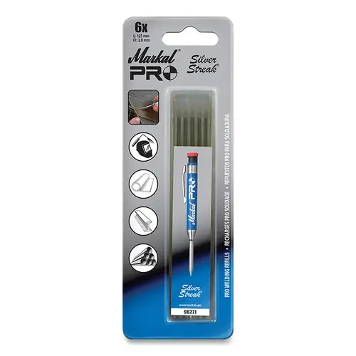 PRO Refill, Silver Streak Welding/Fabricating Marker, Reflective Silver PRO Refill, Silver Streak Welding/Fabricating Marker, Reflective Silver