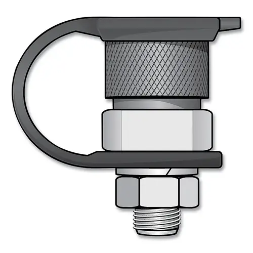 Warning Whip Quick Disconnect Base Mount, Non-Lighted, Female QD w/Debris Cap Warning Whip Quick Disconnect Base Mount, Non-Lighted, Female QD w/Debris Cap