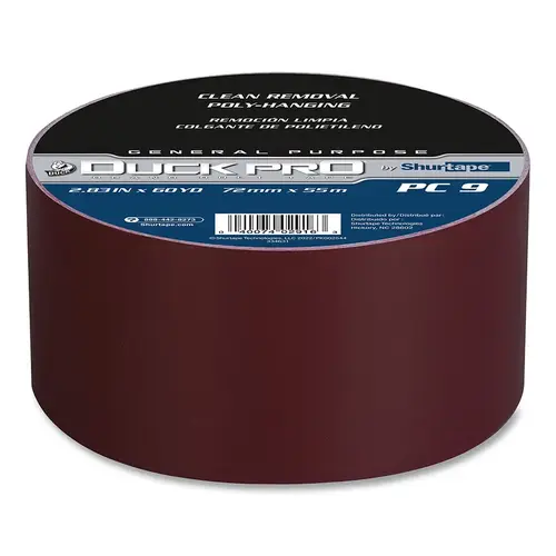 PC 009 Contractor Grade CoExtruded Duct Tape, 2.83 in x 60.1 yd, 9 mil, Burgundy PC 009 Contractor Grade CoExtruded Duct Tape, 2.83 in x 60.1 yd, 9 mil, Burgundy