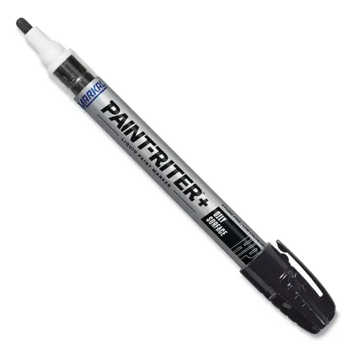 Paint-Riter + Oily Surface Paint Marker, Black, 1/8 in Tip, Medium Paint-Riter + Oily Surface Paint Marker, Black, 1/8 in Tip, Medium