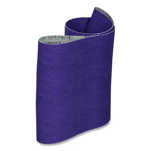 Cubitron  3 Cloth Belt 1184F, 8 in W x 132 in L, 36+ Grit, Film-lok, Single-flex Purple