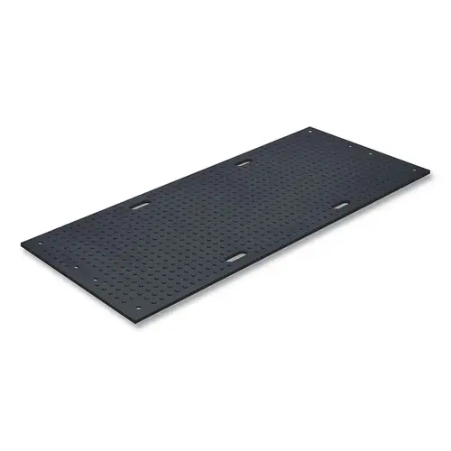 TrakMat  Ground Protection Mat, 0.5 in Thick x 36 in W x 96 in L, Black