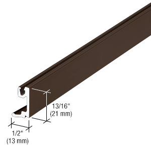 CRL-U.S. Aluminum 1M42522 Sash Face for 1" Glass - 24'-2", Dark Bronze/Black Anodized Class 1 - 300" Stock Length