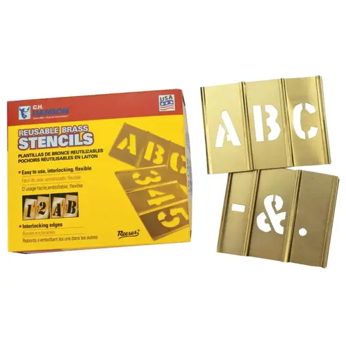 33 Piece Single Letter Set, Brass, 3 in 33 Piece Single Letter Set, Brass, 3 in