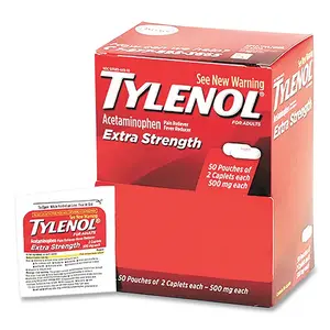 Tylenol 49733 Extra Strength Tablet, 50 Packets