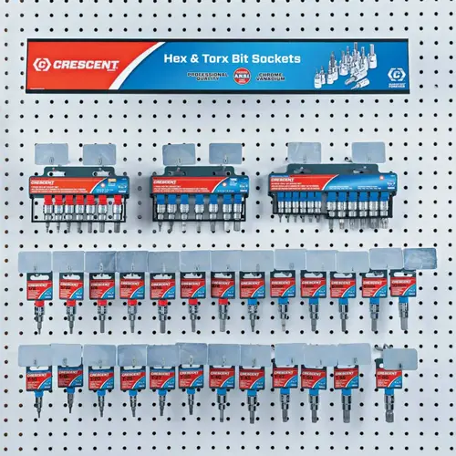 27 Piece Hex and Torx Bit Socket Display 27 Piece Hex and Torx Bit Socket Display