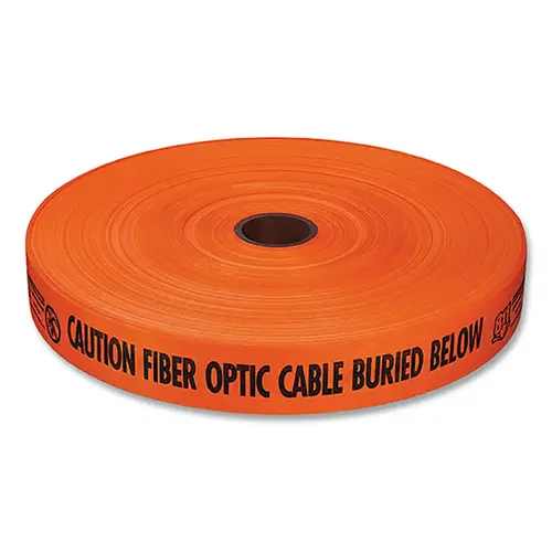 Duratec Premium Reinforced Non-Detectable Safety Tape, Caution Fiber Optic Cable Buried Below, Orange, 3 in W, 1000 ft L Duratec Premium Reinforced Non-Detectable Safety Tape, Caution Fiber Optic Cable Buried Below, Orange, 3 in W, 1000 ft L