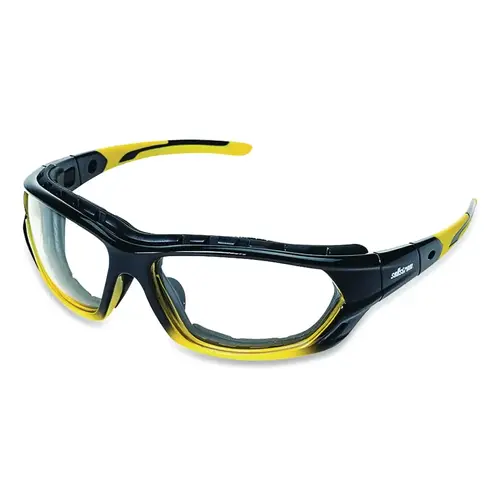 XPS530 Sealed Series Protective Eyewear Safety Glasses, Clear Lens, Polycarbonate, Ylw/Blk Frame XPS530 Sealed Series Protective Eyewear Safety Glasses, Clear Lens, Polycarbonate, Ylw/Blk Frame