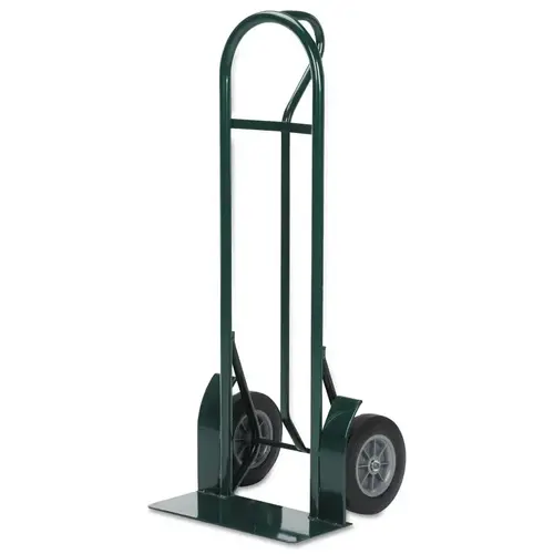 Steel Hand Truck, 600lb Cap., 8x20" Plate, Vertical Loop, Solid Rubber Wheel Harper Green Steel Hand Truck, 600lb Cap., 8x20" Plate, Vertical Loop, Solid Rubber Wheel Harper Green