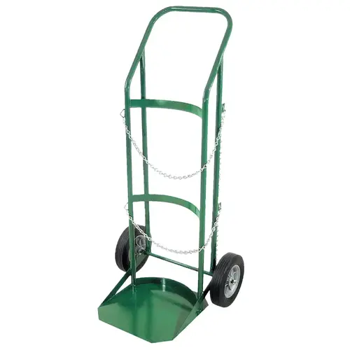 Liquid Cylinder Cart, 50 in H x 20 in H x 16 in ID Platform, 10 in Solid Rubber Wheels, Fits Up to 16 in dia Cyl Green Liquid Cylinder Cart, 50 in H x 20 in H x 16 in ID Platform, 10 in Solid Rubber Wheels, Fits Up to 16 in dia Cyl Green