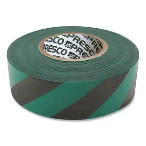 PRESCO PRODUCTS SPGBK 1-3/16INX150FT STRIPES PINK GLO/BLACK ROLL FLAGG