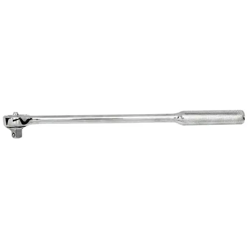 1/2 in Drive Ratchets, Round 15 in, Chrome, Knurled Handle 1/2 in Drive Ratchets, Round 15 in, Chrome, Knurled Handle