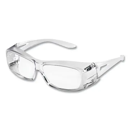 X350 Series Protective Eyewear Safety Glasses, Clear Lens, Polycarbonate, Clear Frame