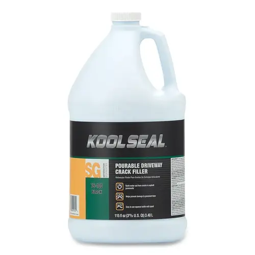 Pourable Driveway Crack Filler, 1 gal, Bottle, Black