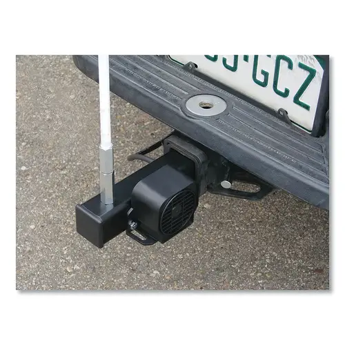 Warning Whip 2 in Hitch Mount, Lighted, Threaded Hex Base/24 in Power Cord w/7-Way Plug/Backup Alarm