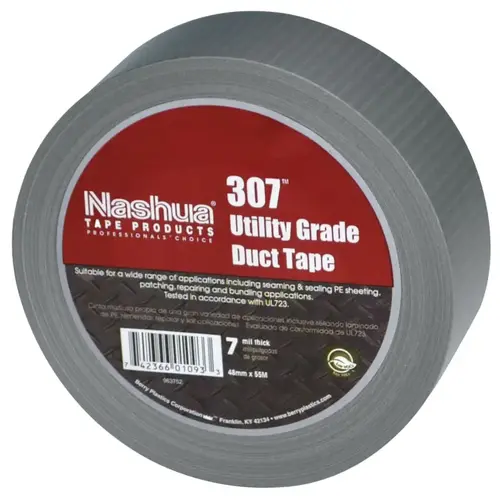 Utility Grade Duct Tape, Silver, 48 mm x 55 m x 7 mil