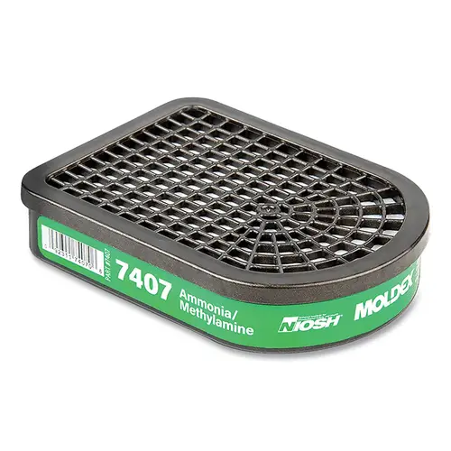 7000/7800/9000 Series Semi-Rectangular Gas/Vapor Cartridge, Ammonia/Methylamine, for Respirator Bright Green
