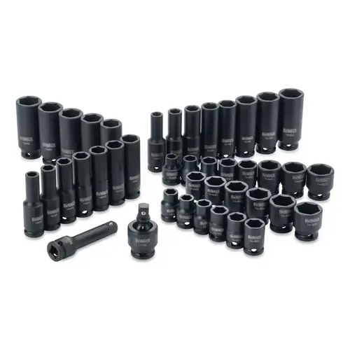 Impact Socket Set, 48-Pc, 3/8 in Drive, 6-point, Combination Impact Socket Set, 48-Pc, 3/8 in Drive, 6-point, Combination