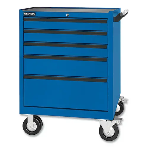 5-Drawer Maintenance Pro Roller Cabinet, 29 in W x 30 in D x 33 in H, Gray Industrial Blue 5-Drawer Maintenance Pro Roller Cabinet, 29 in W x 30 in D x 33 in H, Gray Industrial Blue
