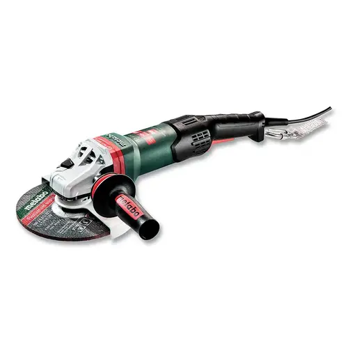 Large Angle Grinder, 7 in dia, 15 A, 8200 RPM, 5/8 in-11 UNC, Paddle Switch, Brake, Rat Tail, Drop Safe Large Angle Grinder, 7 in dia, 15 A, 8200 RPM, 5/8 in-11 UNC, Paddle Switch, Brake, Rat Tail, Drop Safe