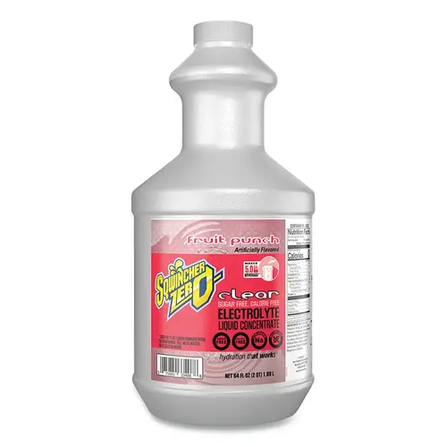 ZERO Liquid Concentrate, 64 oz, Bottle, Yields 5 gal, Fruit Punch