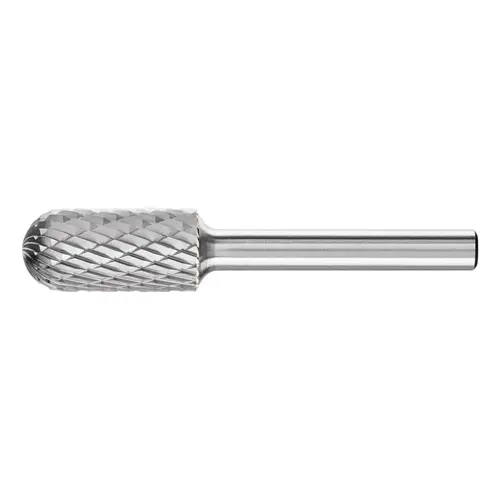 Carbide Cylindrical/Radius Bur Bit, 1/2"Dia. x 1"L Cut, 1/4" Shank, Alt. Diamond Carbide Cylindrical/Radius Bur Bit, 1/2"Dia. x 1"L Cut, 1/4" Shank, Alt. Diamond
