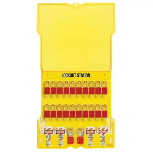 Master Lock 1484BP1106 Safety Series Lockout Stations with Key ...