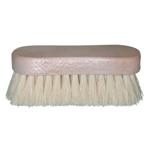 Utility Scrub Brushes, 6 1/4 in Hardwood Block, 1 1/2 in Trim L, White Tampico