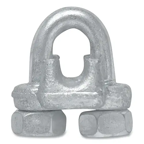 Forged Wire Rope Clip, For 3/8 in Cable, Hot Dipped Galvanized Finish Forged Wire Rope Clip, For 3/8 in Cable, Hot Dipped Galvanized Finish