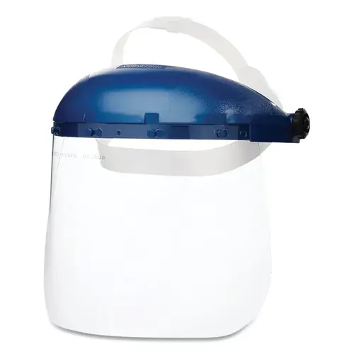 390 Series Single Crown, Window and Pin-Lock Headgear, Ratchet, Blue/Clear, 12 in L x 8 in H 390 Series Single Crown, Window and Pin-Lock Headgear, Ratchet, Blue/Clear, 12 in L x 8 in H