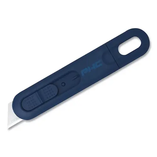 Volo MD  Safety Knife, Disposable, Auto-Retract, Slide, Plastic, Metal Detectable, Blue