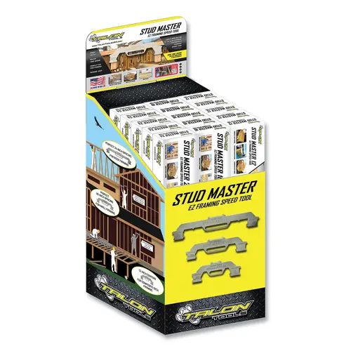 Stud Master Precision Framing Tool, Pallet Display, Aluminum Gray