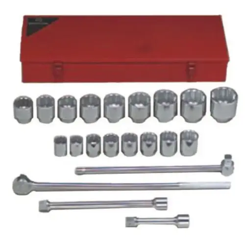21 Piece Standard Socket Sets, 1 in, 12 Point 21 Piece Standard Socket Sets, 1 in, 12 Point