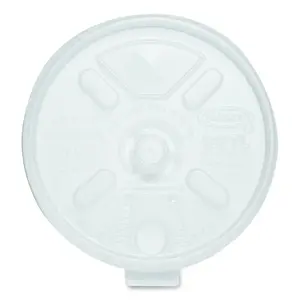 Dart Container Corporation 12FTLS High Impact Polystyrene Straw-Slotted Lid, for 12 oz Cups, Clear, 10 BG/CA