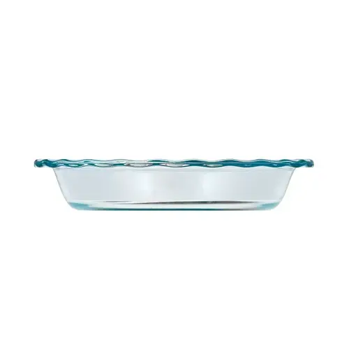 Pyrex Pie Plate, 56 oz, 9-1/2 in ID x 11-1/4 in OD Dia, 9-1/2 in OAL, Glass, Clear, Dishwasher Safe: Yes Pyrex Pie Plate, 56 oz, 9-1/2 in ID x 11-1/4 in OD Dia, 9-1/2 in OAL, Glass, Clear, Dishwasher Safe: Yes