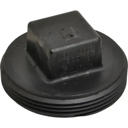 Drain, Waste & Vent Plug: 3" Fitting, MIPT, Acrylonitrile Butadiene Styrene