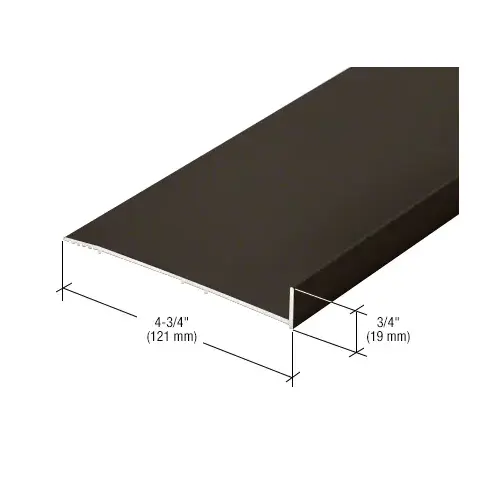 Bronze Black Anodized Sill Flashing - 24'-2" Stock Length Bronze Black Anodized Sill Flashing - 24'-2" Stock Length
