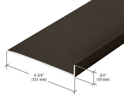 CRL-U.S. Aluminum AF10022 Bronze Black Anodized Sill Flashing - 24'-2" Stock Length