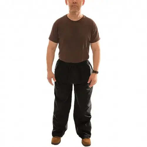 Work Pants: General Purpose, 3X-Large, Polyester, Black, 52 to 54" Waist, 32" Inseam Length Work Pants: General Purpose, 3X-Large, Polyester, Black, 52 to 54" Waist, 32" Inseam Length
