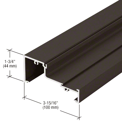 CRL-U.S. Aluminum JS41322 Class I Bronze Black Anodized Horizontal/Sill - 24'-2" Stock Length