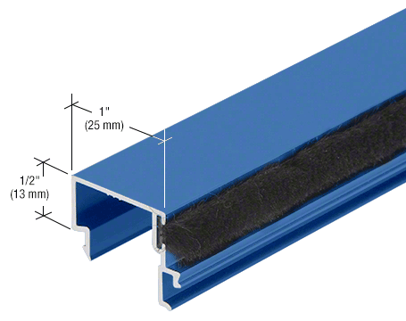 CRL-U.S. Aluminum DS04771 Snap-In Door Stop with Weatherstrip, Custom Paint - 21'-2" Stock Length