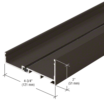 CRL-U.S. Aluminum CT45322 Stacking Sill Channel, Thermally Improved, Bronze Black Anodized - 24'-2" Stock Length